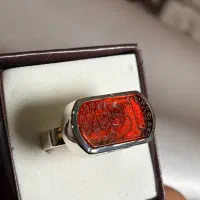 انگشتر نقره مردانه عقیق ۹۲۵ دست‌ساز|جواهرات|زنجان, |دیوار