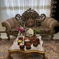 میزناهارخوری ۸نفره مبل ۹نفره در حد نو مناسب جهیزیه