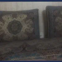 یه کناره با دوتا پشتی ترمه ودوتا پشتی قالی