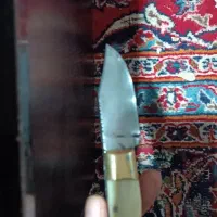 چاقو بابا استاد بهنام تاج دسته گوزن|کلکسیون اشیاء عتیقه|میانه, |دیوار