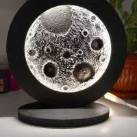 تابلو دکوراتیو ماه با نورپردازی|تابلو، نقاشی، عکس|رشت, فلسطین|دیوار