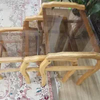 سه عدد میز شیشه ای