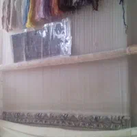 قالی دستبافت نائینی نیمه کاره یک در دو متر|فرش|فولادشهر, مسکن مهر فولادشهر|دیوار