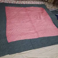 لحاف دست دوز روکش ساتن  ، پنبه قوزه ،نو