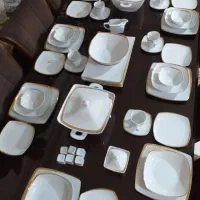 سرویس غذاخوری چینی لورین سناتور طرح گلسا ۱۲ نفره