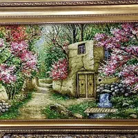 تابلو فرش باغ گیلاس آبشار|تابلو فرش|تهران, علم و صنعت|دیوار