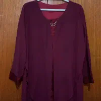 شومیز زرشکی مناسب یلدا سایز ۴۸،۵۰