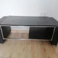 میز استیل و چرم