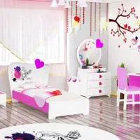 تخت خواب دخترانه(وینه چوب)|تخت و سرویس خواب|تهران, شهرک چیتگر|دیوار