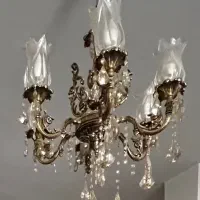 دو عدد لوستر برنز ۶ شاخه
