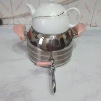 کتری و قوری ست استیل 6 تیری ترک
