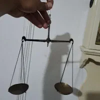 ترازو زرگری کوچک قدیمی کلکسیونی