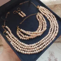 مروارید صورتی خاص طبیعی دریا سایز ۶ مناسب هدیه
