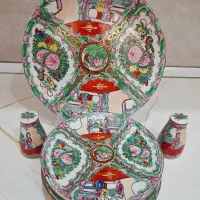 سرویس گل مرغی طلاکوب گلبرجسته