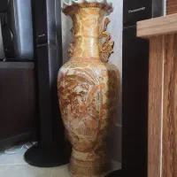 گلدان چینی کنارسالنی عتیقه ودکوری تخم مرغی عتیقه