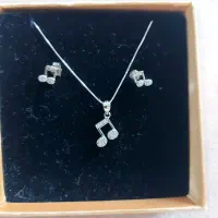 نیم ست نقره با زنجیر