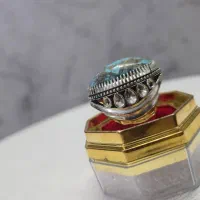 انگشتر نقره فیروزه و عقیق یمنی اصل