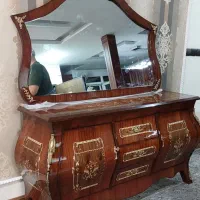 میز تلویزیون معرق چوبی و مازول آنتیک کار دست|میز تلویزیون|تهران, علم و صنعت|دیوار
