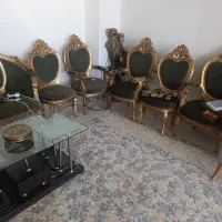 مبل سلطنتی 9 نفره به همراه نهارخوری 8 نفره|مبلمان خانگی و میز عسلی|شیراز, شهرک نیایش|دیوار