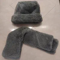 شال و کلاه خزدار نو