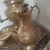 اسباب سماور برنجی ۴لیتری و ذغالی|سماور، چای‌ساز، قهوه‌ساز|شاهین‌شهر, خانه کارگر|دیوار