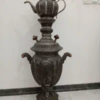 سماور مسی قلمکاری قدمت پهلوی ارتفاع ۱۱۵|کلکسیون اشیاء عتیقه|تهران, فردوسی|دیوار