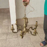 لوستر برنجی|لوستر و چراغ آویز|مشهد, الهیه|دیوار
