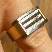 انگشتر و زنجیر استیل رنگ ثابت