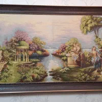 ۲ عدد تابلو فرش و1 عدد لوستر سالم و تمیز|لوستر و چراغ آویز|دزفول, |دیوار