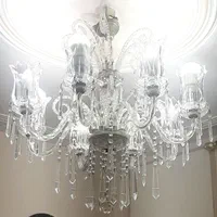 لوستر طرح کریستال مدل باکارات ۸ شاخه شهر ری|لوستر و چراغ آویز|ری, ولی آباد|دیوار