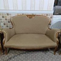 مبل نیم ست چوب گردو در حدنو