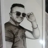 نقاشی سیاه قلم از چهره و عکس|تابلو، نقاشی، عکس|قم, بکایی|دیوار