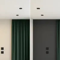 پرده مخمل ساده سبز و طوسی باکیفیت