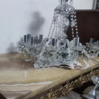 ۲ عدد لوستر بلور جمعا ۱۶ شاخه