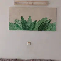 تابلو نقاشی برجسته طرح برگ