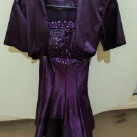 لباس مجلسی دکلته با کت حجاب