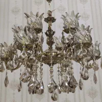 دوعدد لوستربرنز ۶ شاخه دوبل ۱۲لامپ|لوستر و چراغ آویز|قرچک, باقرآباد|دیوار