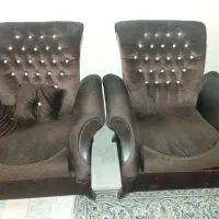 مبل ۷ نفره پارچه ای سالم کم کارکرد با دو کوسن|مبلمان خانگی و میز عسلی|تهران, صادقیه|دیوار