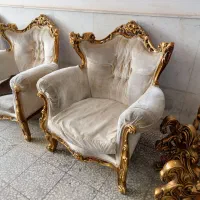 مبل ۹ نفره استیل راحتی منبت|مبلمان خانگی و میز عسلی|کاشان, درب اصفهان|دیوار