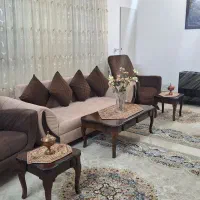 ست راحتی ۷ نفره با دو عسلی و میز جلو مبلی