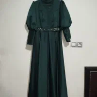 لباس مجلسی ساتن آمریکایی اصل رنگ سبز کله غازی|لباس|شیراز, شهرک سعدی|دیوار