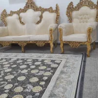 مبلمان سلطنتی ۷نفره بهمراه ۳عدد میز عسلی|مبلمان خانگی و میز عسلی|شوش, |دیوار