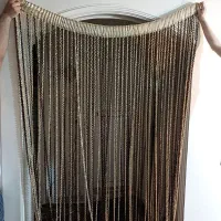 پرده رشته ای دکوراتیو وینتیج۱.۴×۳متر.سالم و تمیز