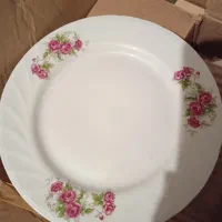 بشقاب غذاخوری گل سرخی