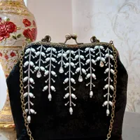 کیف دهنه فلزی دست دوز