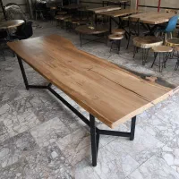 میز نهارخوری دوازده نفره روستیک چوب توسکا و فلز|میز و صندلی غذاخوری|تهران, شهرک شریفی|دیوار