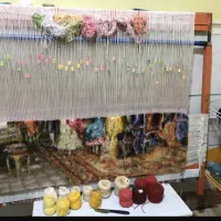 بافت تابلو فرش چله ابریشم|تابلو فرش|کرج, عظیمیه|دیوار