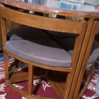 میز غذا خوری ۴نفره گرد سالم|میز و صندلی غذاخوری|قروه, |دیوار