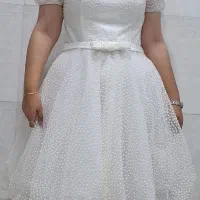 پیراهن مجلسی کوتاه سفید