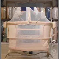 تخت برقی نوزاد برند hipp ترکیه رنگ کرم|تخت و صندلی بچه|لاهیجان, کوی خزر|دیوار